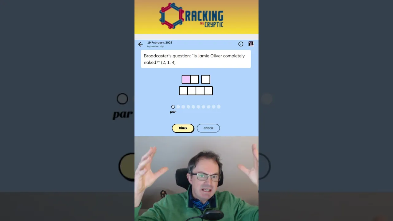MinuteCryptic in a Minute - 19th February 2026
