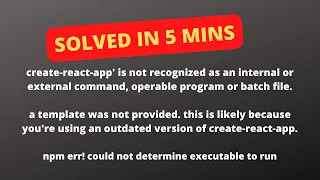 Create-React-App Is Not Working In Visual Studio npx npm node js react js