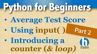 Average Test Score using Python - Counters for Loop