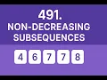 LeetCode 491 - Non-decreasing Subsequences LeetCode Backtracking Solution in C