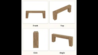 Extra Long Sofa Console Table for Entryway 78-Inch Large Farmhouse Wood Behind Couch Table