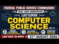 FPSC Computer Science Lecturer Jobs BS-17 Ad Imp Books Notes Solved Papers Tips