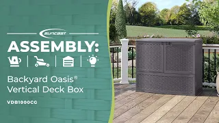 Suncast Backyard Oasis Vertical Deck Box Storage Assembly