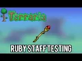 Weapon Testing Ruby Staff Is this weapon good for bosses Terraria Mobile