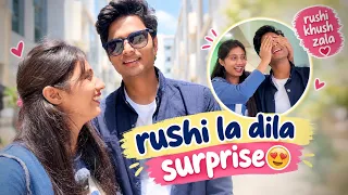 Rushi la surprise dila❤️🥰 romantic movement 😍
