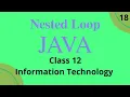 Nested loop java class 12th information Technology term 2