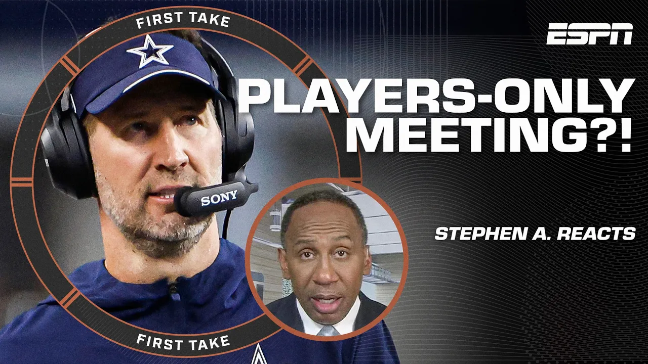 ‘THAT'S A PROBLEM!’ 😳 Stephen A. reacts to Cowboys' players-only meeting | First Take