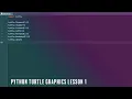 Python Turtle Graphics Lesson 1