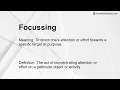 Focussing Meaning