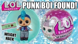 NEW LOL SPARKLE SERIES PUNK BOI UNBOXING | L.O.L. Glitter Confetti Pop Dolls | Weight + Clue Hacks