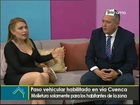 Paso vehicular habilitado en vía Cuenca Molleturo solamente para los habitantes de la zona