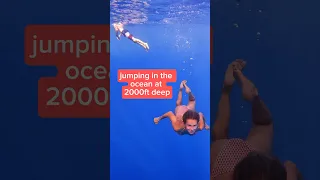 Jumping into the deep blue ocean! #sailing #beach #ocean #deepblue #diving #boatlife #boating