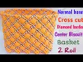 Lagu Wire Koodai-2 Roll Normal base cross cut Diamond border single biscuit basket-Lunchbox wire koodai
