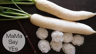 radish carving flower mamasayyes 