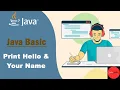 How to Write a java program to print Hello and your name on a separate line on the screen Java