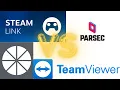 Parsec vs Steam Link vs Moonlight Sunshine vs Team Viewer Latency Test Remote Desktop for Gaming