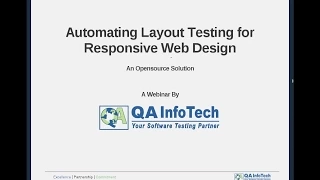 Webinar on Automating Layout Testing for Responsive Web Design