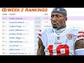 Fantasy Football Rankings Week 2 2022