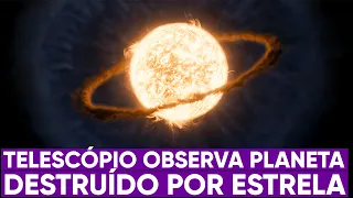 James Webb observa estrela engolindo planeta