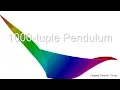 1000-tuple Pendulum in Spring-Mass System simulation chaos