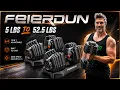 Feierdun Quick Adjustable Dumbbell 5 to 52 5 lbs 15 in 1 Full Test and Review FED Fitness