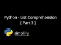Python - List Comprehension Part 3