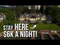 Inside the MOST EXPENSIVE Luxury Lakefront Vacation Home in Lake George NY Private Movie Theater