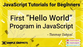 4 - First Hello World Program in JavaScript VS Code Editor Setup JS Tutorials for Beginners