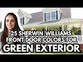 Sherwin Williams FRONT DOOR COLORS for GREEN Exteriors - 25 Ideas