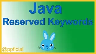 Java Reserved Keywords - Words like public static void class int double
