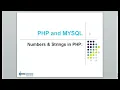 Conquering Numbers Strings in PHP Course Lesson Urdu Hindi