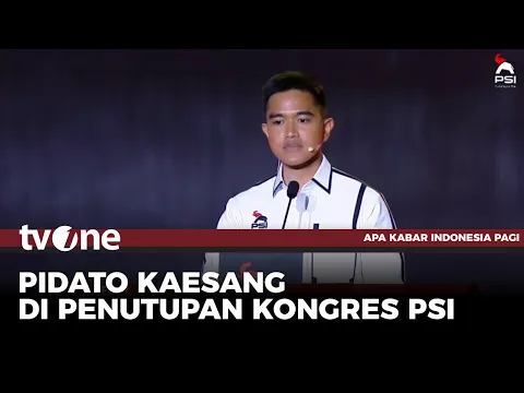 Kaesang Puji Sekolah Rakyat Dalam Pidatonya di Penutupan Kongres PSI