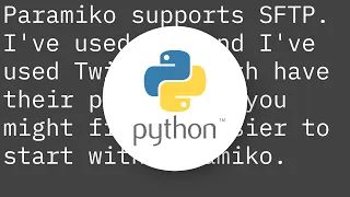 SFTP in Python platform independent