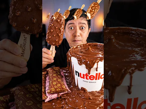 Magnum Ice Cream Nutella Challenge🍫🍦
