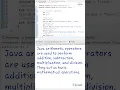Arithmetic Operators in java digital commander