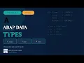 ABAP Data Types Explained Character Integer Packed Decimal EP 14