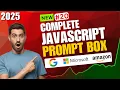 Prompt Box in JavaScript Explained Beginner-Friendly Tutorial 2025