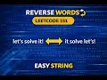 LeetCode 151 Reverse Words in a String Java Solution Easy String Problem in Hindi
