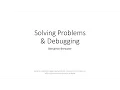 1 5 Solving Problems and Debugging