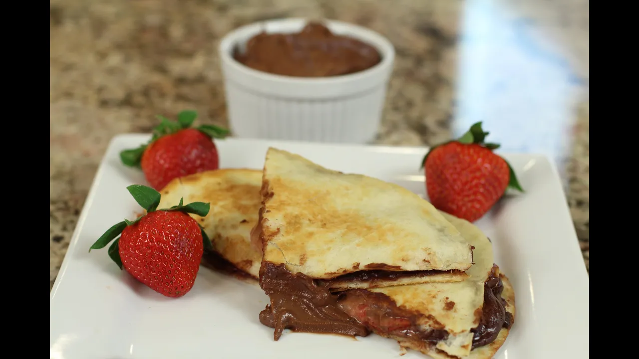 Chocolate Nutella Quesadilla With Strawberries, Bananas by Rockin Robin Cooks