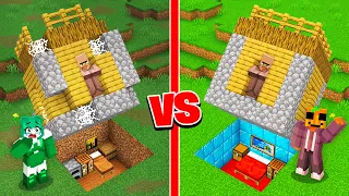 NOOB vs PRO: ESCONDITE en ALDEA BASE SECRETA de Minecraft