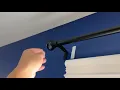 Black Curtain Rods for Windows 48 to 84 Inches