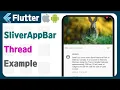 Flutter - Make Main screen 3 Sliver App Bar Thread example tutorial