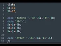 Swapping Two Numbers Without Using Third Variable in PHP