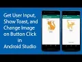 How to Get User Input Show Toast Message and Change Image on Button Click in Android Studio