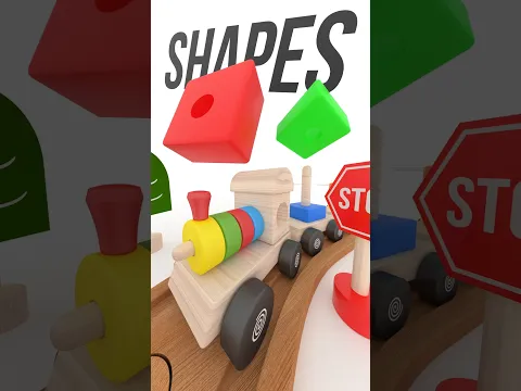Counting and colors shapes with train and square
