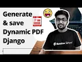 Generate dynamic pdf Django Django generate pdf from HTML Pdf generator for Django