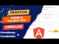 Reactive Form in Angular Using FormGroup Using FormBuilder Angular Tutorials