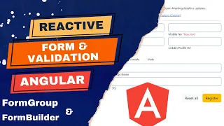 Reactive Form in Angular Using FormGroup Using FormBuilder Angular Tutorials