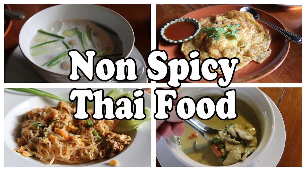 Eating Thai Food: Some Non Spicy Options. The Orchid Garden Restaurant Near Ao Nang Krabi Thailand.